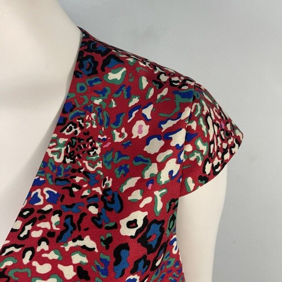 NWT Madeleine Women's Snap Button Front Shirt Wrap Dress Size US XL Red - Picture 3 of 16